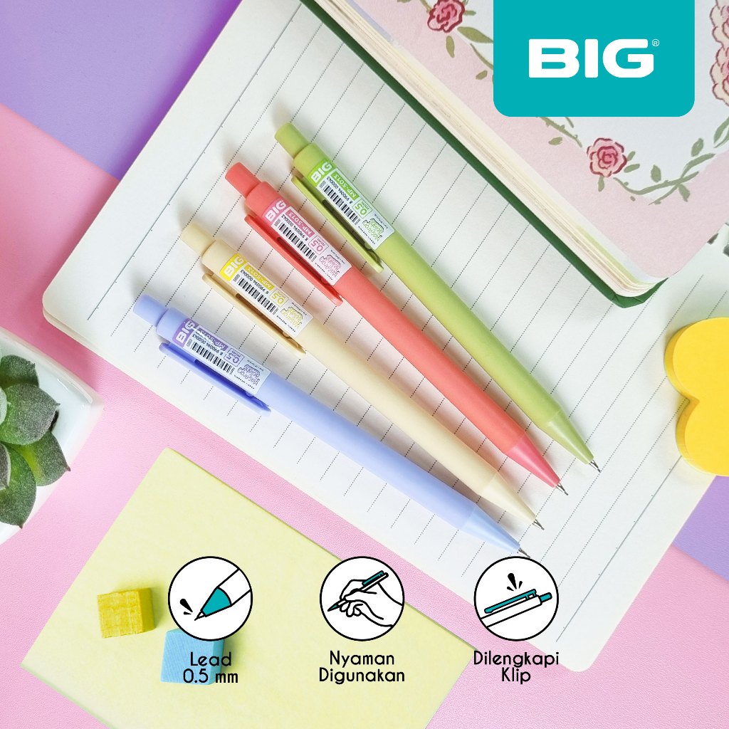 

BIG Pensil Mekanik / Mechanical Pencil 2B 0.5 MM Macaron Delight MP-5013