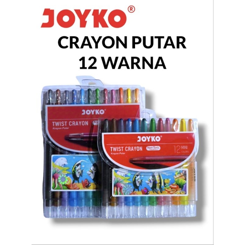 

KRAYON PUTAR JOYKO 12 WARNA