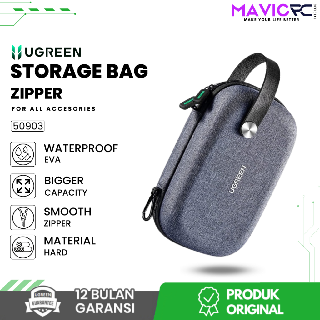 UGREEN Travel Storage Bag Gadget Organizer / Travel Pouch Organizer Tas Hardisk HDD Eksternal 2.5 in