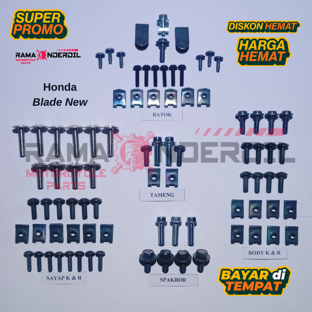 Baut / baud mur full body motor Honda Blade new