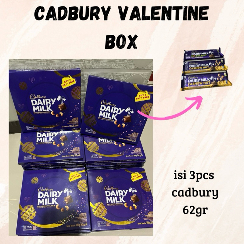 

CADBURY LIMITED BOX EDITION 55gr 3pcs // CADBURY DAIRYMILK // HADIAH ULANGTAHUN ANNIVERSARY VALENTINE