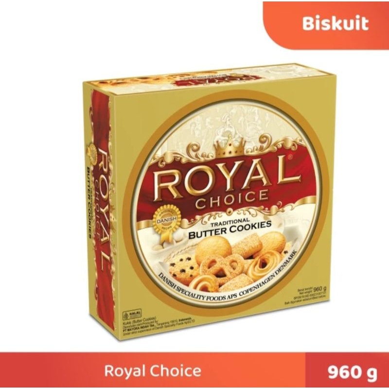 

Royal Choice Butter Cookies Biskuit Mayora 960 Gram