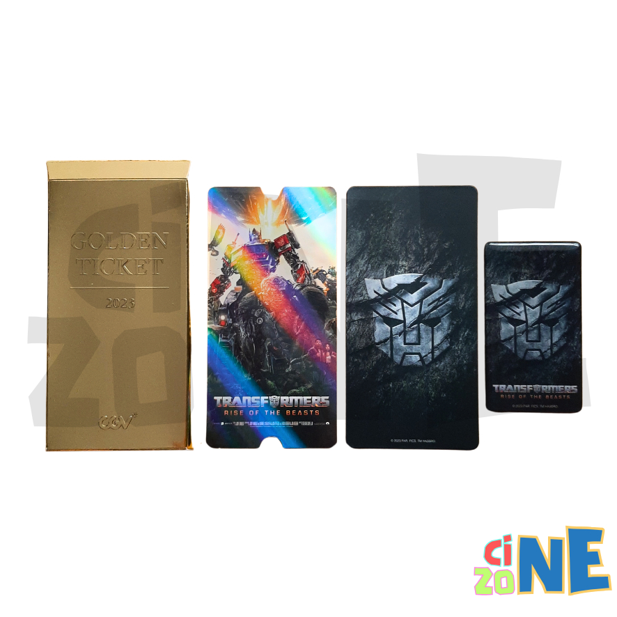 [ READY STOCK ] TRANSFORMERS : RISE OF THE BEASTS GOLDEN TICKET COLLECTIBLE TICKET CGV KOREA