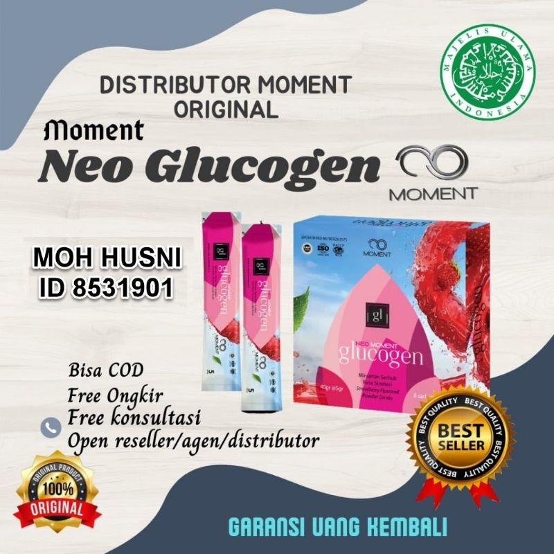 ASLI NEO GLUCOGEN MOMENT SUPLEMEN KECANTIKAN ANTI AGING FLEK HITAM JERAWAT BRUNTUSAN