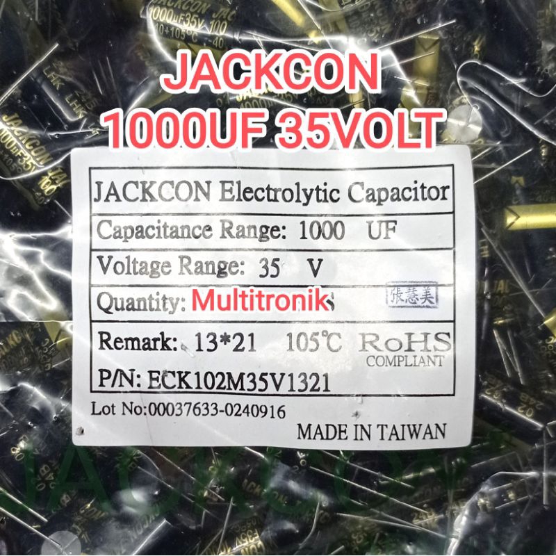 Elco 1000uf 35volt jackcon elko 1000 uf 35 Volt Taiwan