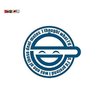 

sticker Laughing Man logo diecut stiker anime ghost in the shell