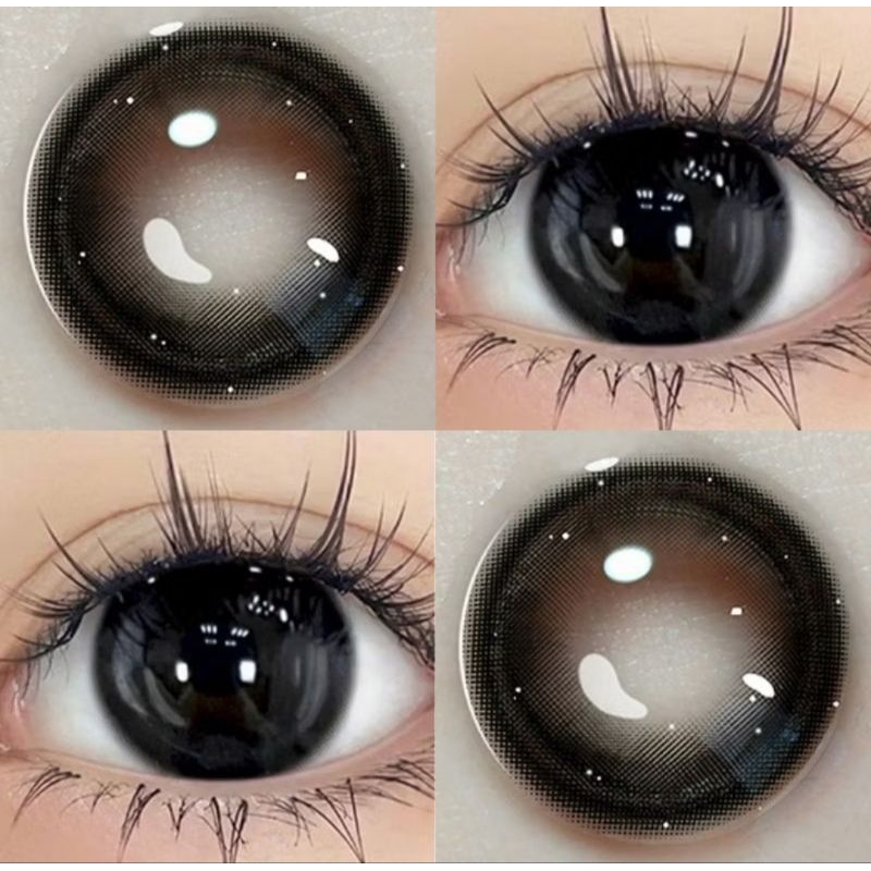 [NORMAL] MTY Softlens Black/Hitam 14.0 - 14.2 mm + Free Case