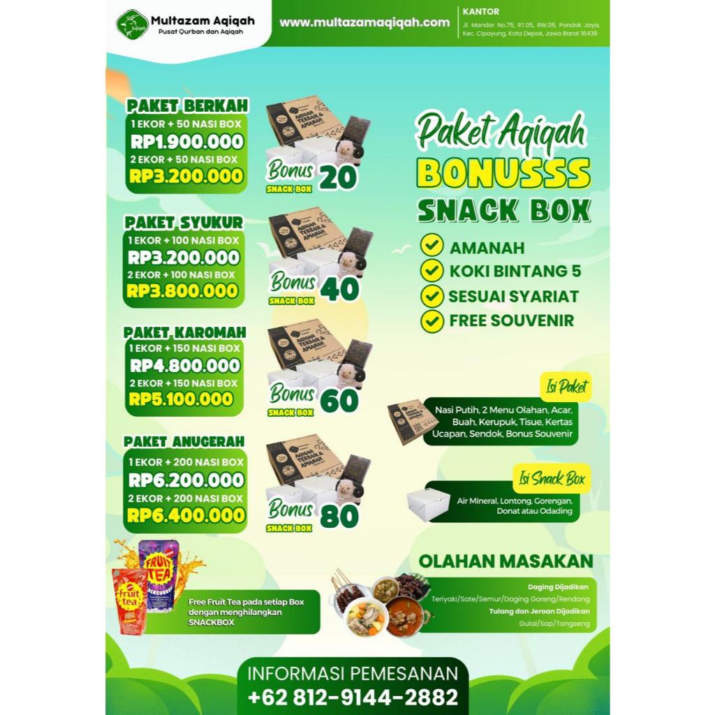 

Paket Aqiqah Gratis Snack Box