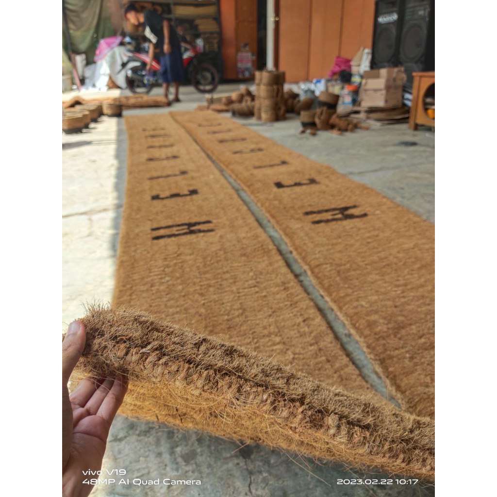 Keset welcome alas kaki tebal serabut kelapa anti selip varian motif dan ukuran bahan sabut kelapa k