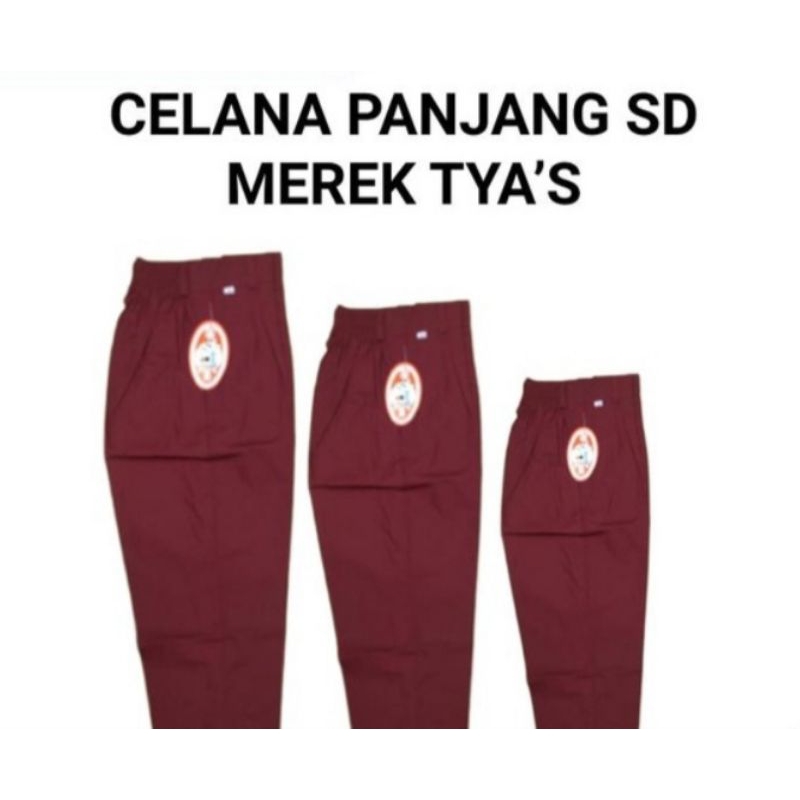 Seragam TYAS - Celana Merah Panjang Sekolah SD