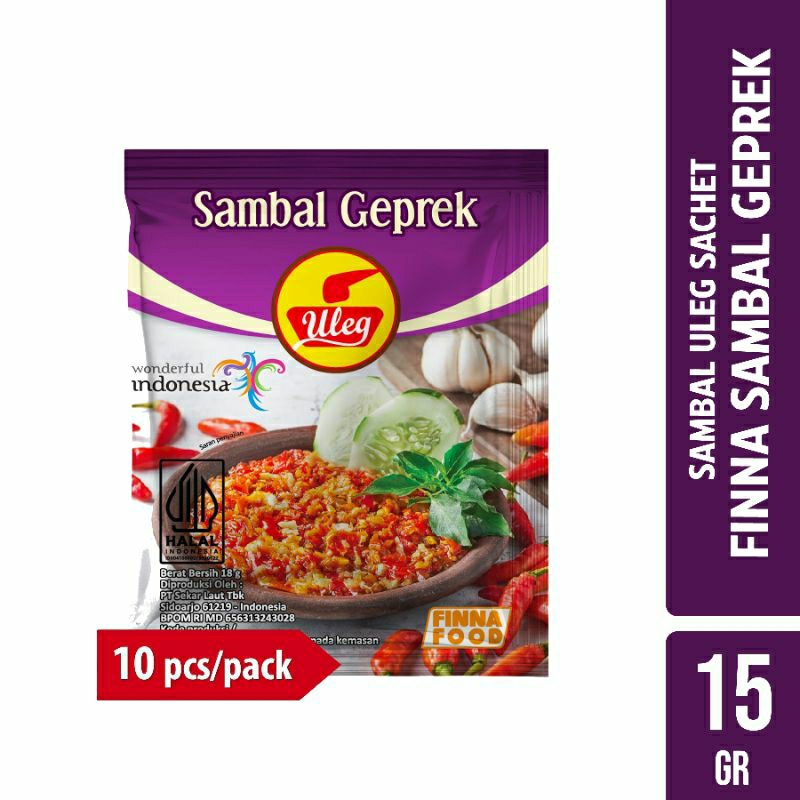 

Finna Sambal Uleg Geprek 1 pack (10x18gr)