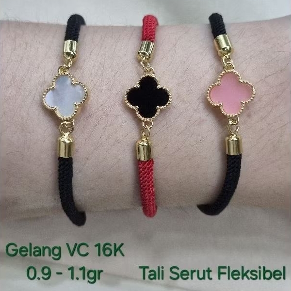 Gelang Emas Tali Charm 16K VC Clover