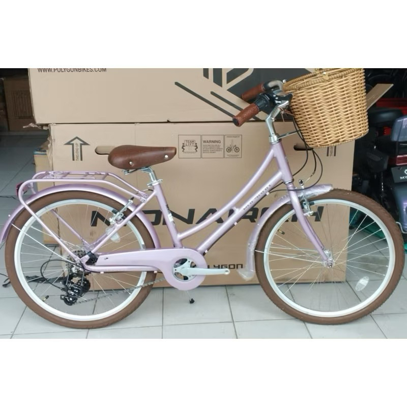 Sepeda CITY BIKE / CTB / Sepeda Perempuan 24 INCH POLYGON OOSTEN 2024 TERBARU GARANSI RESMI