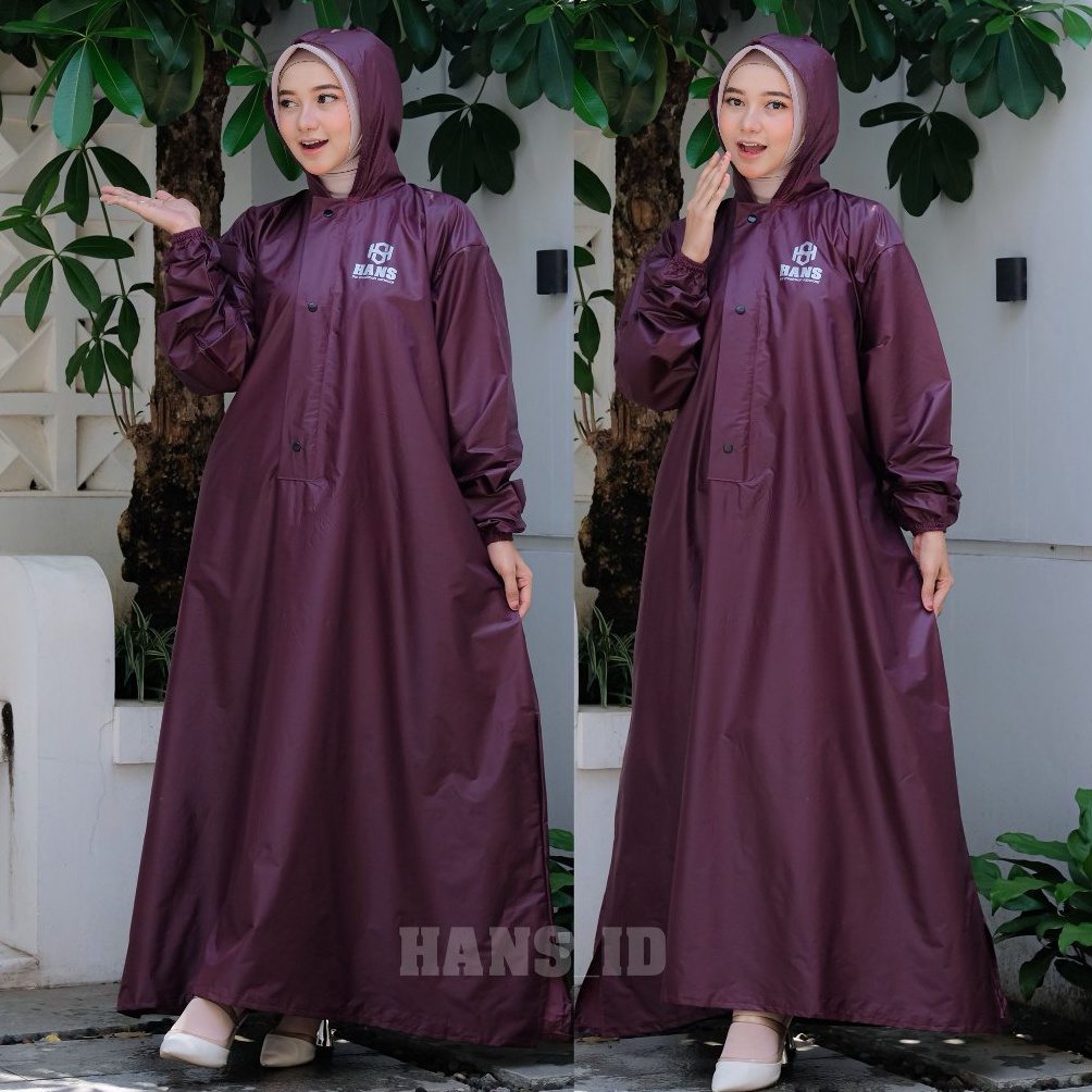 Murah Lebay Mantel Gamis Syari Wanita Muslimah  Mantel Wanita Jumbo Waterproof Bahan PVC Anti Rembes