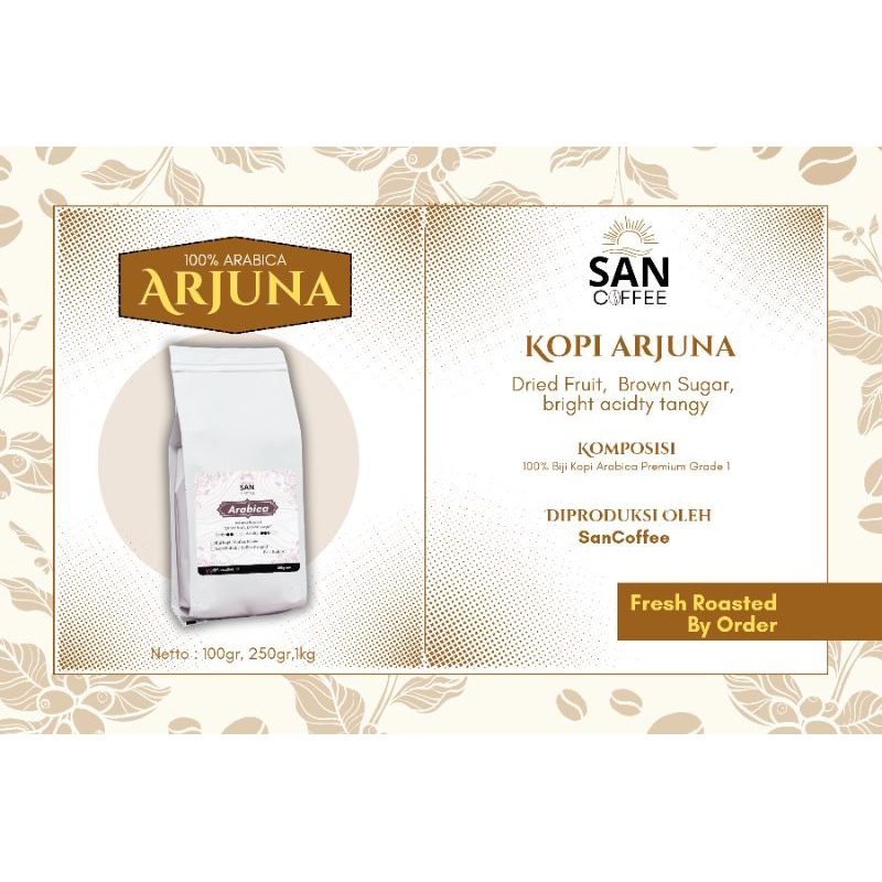 

Kopi Arabica ( 100% Arabica premium grade 1)