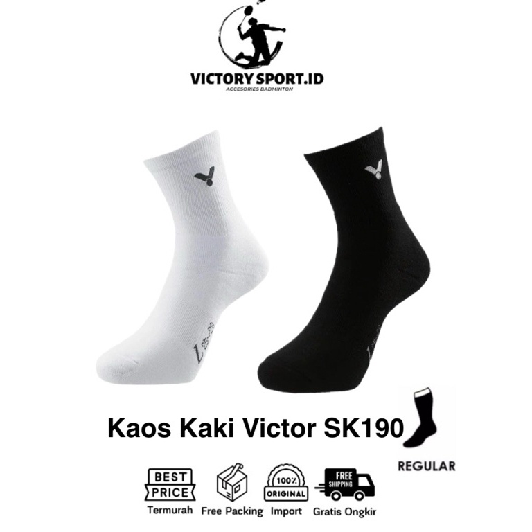 22SIAP KIRIM Kaos Kaki Victor SK 19  SK19 Black  White