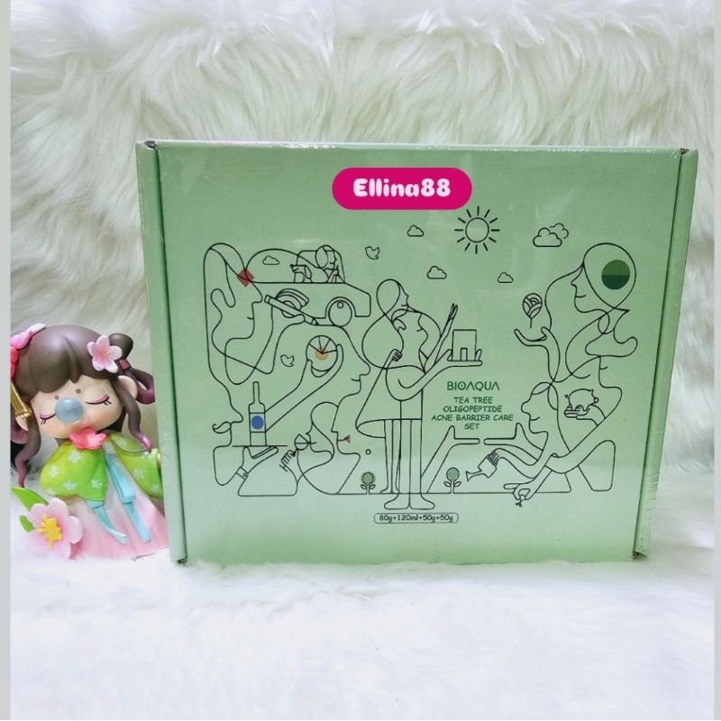 Bioaqua 4pcs skincare paket oil control & acne care set