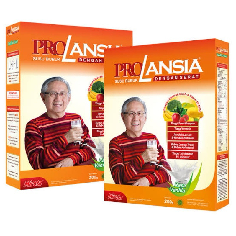 

GROSIR Prolansia 200gr - Vanila - Susu bubuk lansia 51 thn +