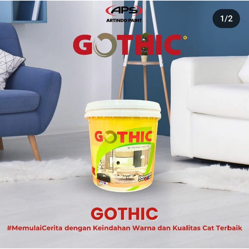 cat tembok gothic 4,5KG warna putih