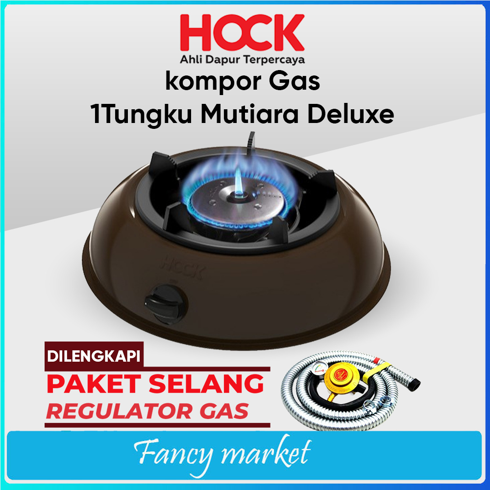 KOMPOR GAS 1 TUNGKU HOCK 120MD (LEBIH BESAR + API LILIN) Kompor Gas 1 Tungku Mutiara Deluxe - GARANS