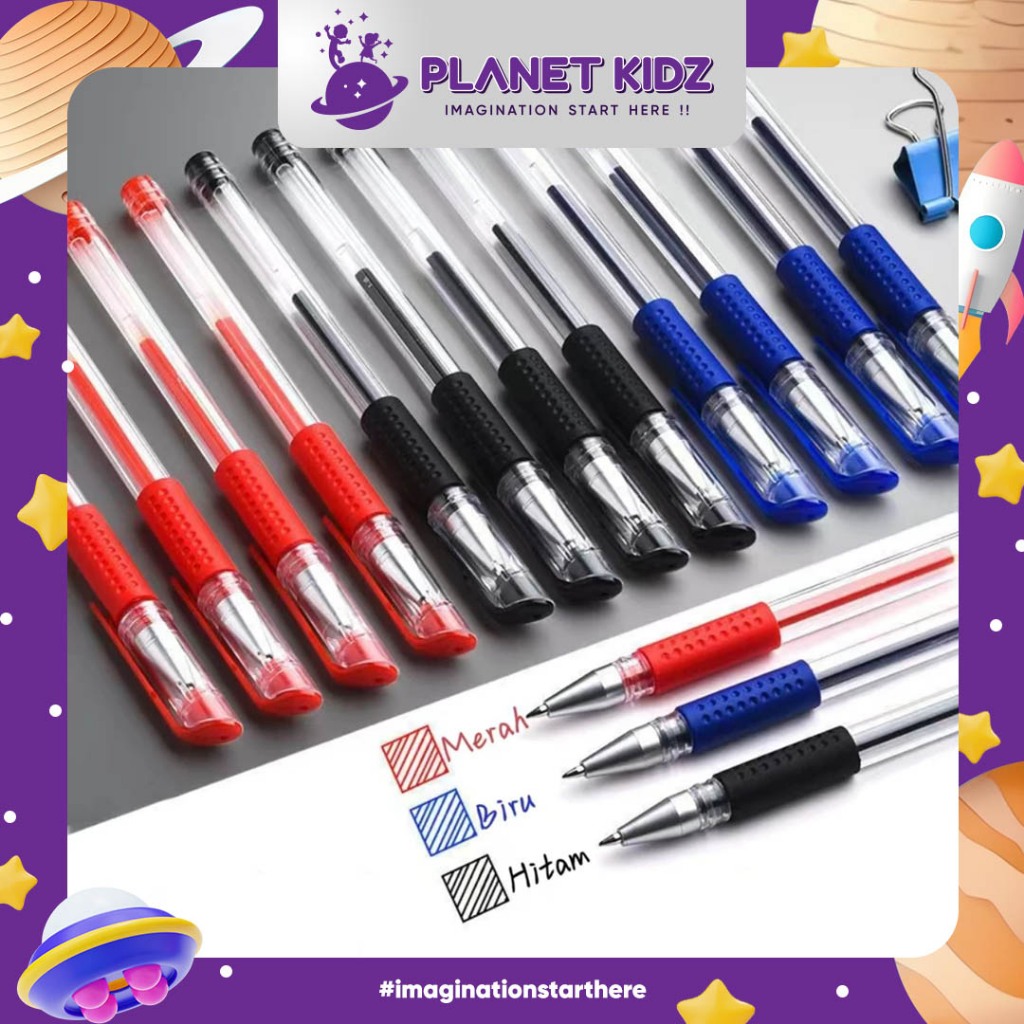 

PLANETKIDZ ATK38 Pulpen Gel Ink 05mm Alat Tulis Perlengkapan Sekolah Refill Tinta Isi Pena 05 mm Pen Stationery
