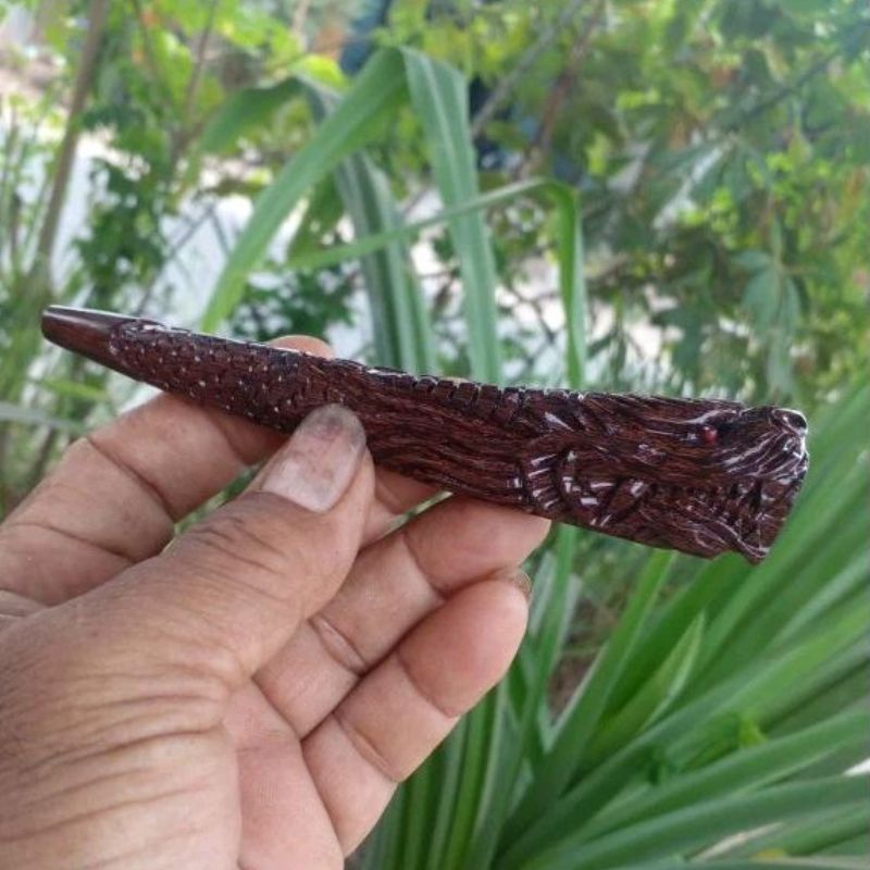 Once pipa kayu galih asem ukir naga