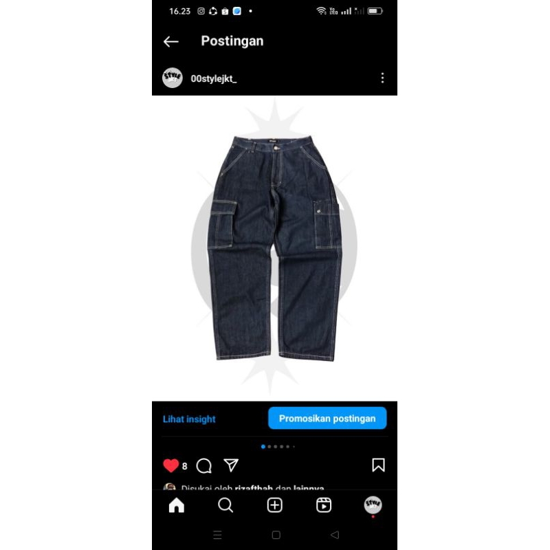 X-Large Cargo blue jeans