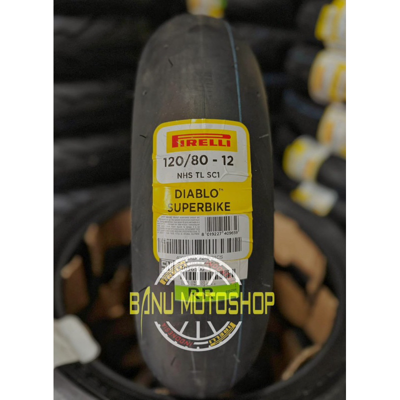 Pirelli Diablo Superbike uk 120/80-12 Tubelees ban resmi kejuaraan balap ban full slick