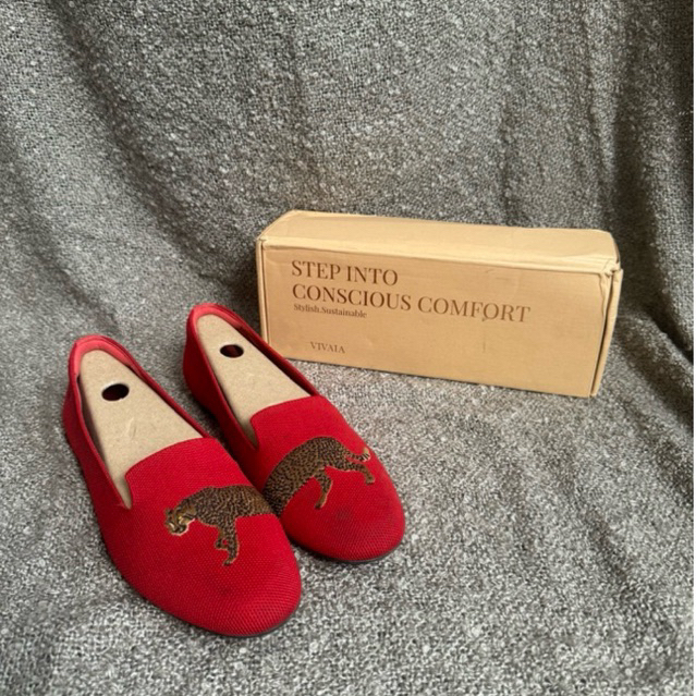 [PRELOVED] Flat Shoes Red - VIVAIA (ORIGINAL)