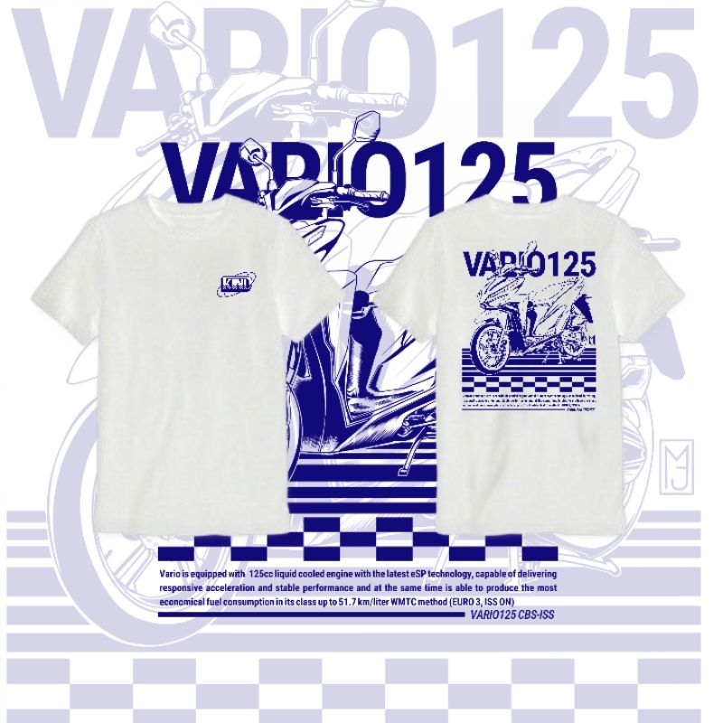 KIND OFFICIAL - Kaos Motor Vario 125 New CBS ISS
