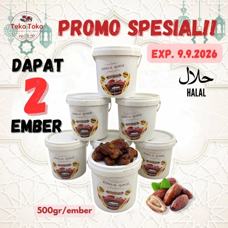 

(PROMO) KURMA AL-QASEEM 500g 100% ORIGINAL DAPAT 2 EMBER