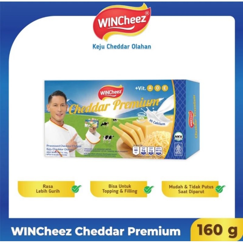 

WinCheez Keju Block Ceddar Premium 160gr