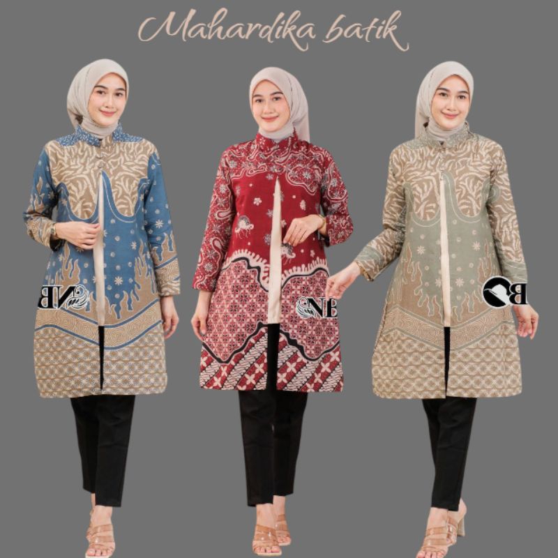 Atasan batik wanita modern Tunik batik bintang Maheswari