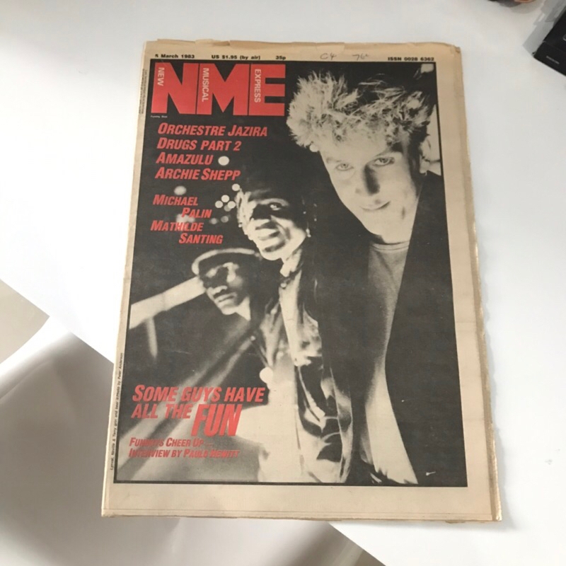 Vintage NME New Musical Express NME  5 March 1983  FUN BOY THREE  Archie Shepp Michael Palin Print a
