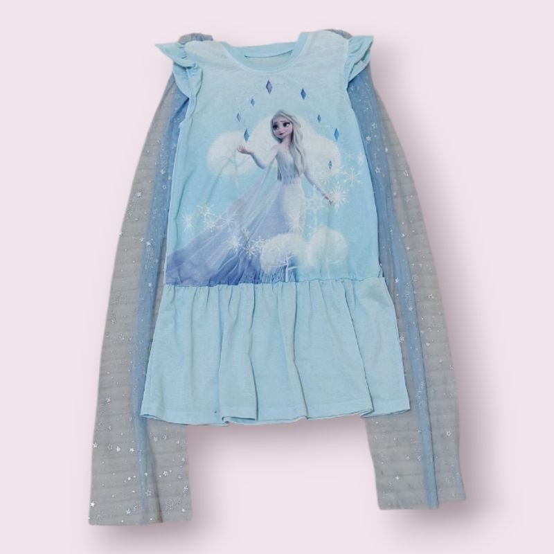 dress gaun elsa frozen disney preloved