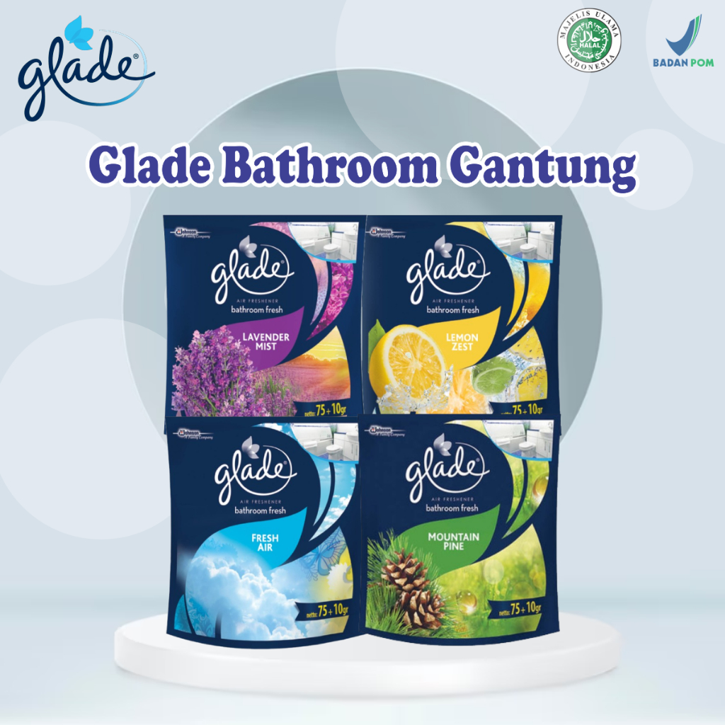 Glade Bathroom 75gr - Pengharum Kamar Mandi Gantung