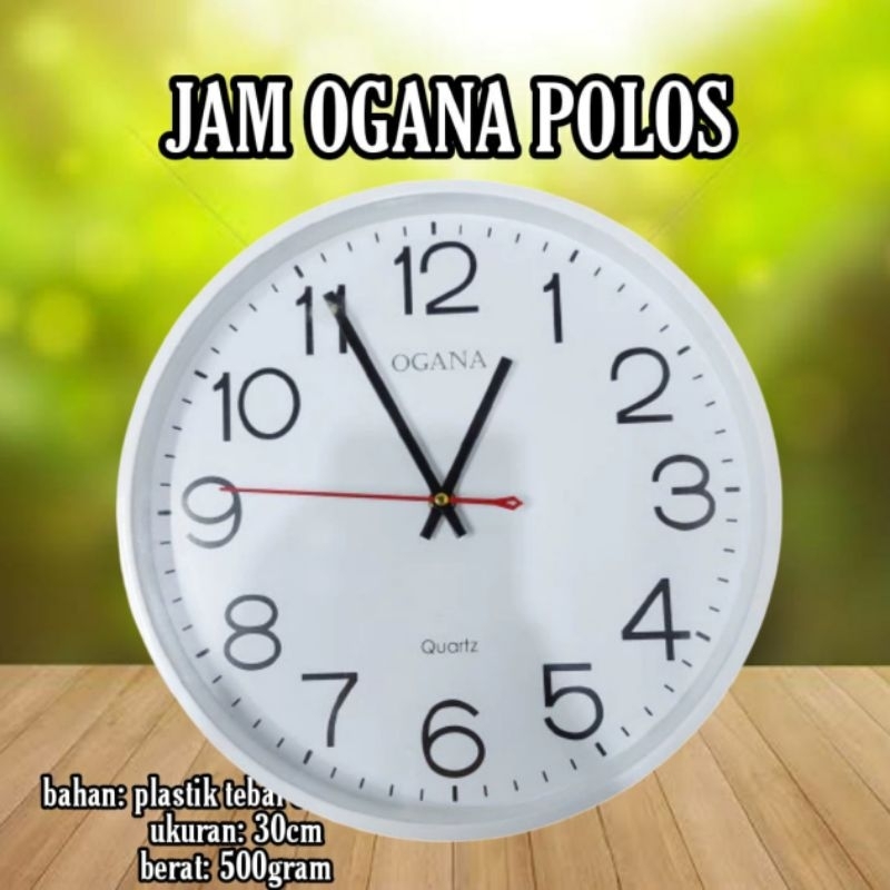 jam dinding polos / jam ogana