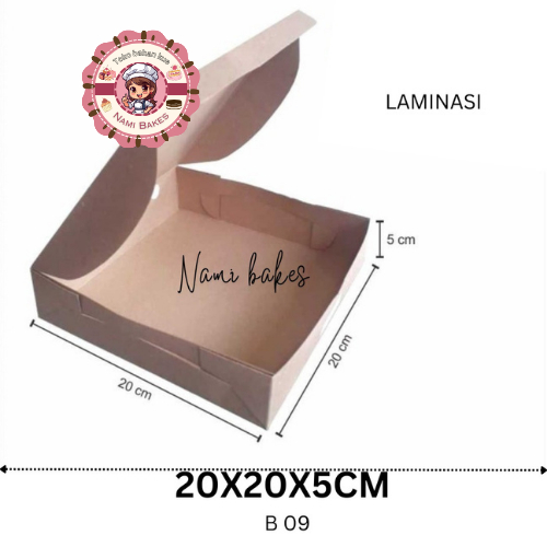 Craft Box Kotak Makan Bekal Roti Kue Catering Jajanan 20 x 20 x 5