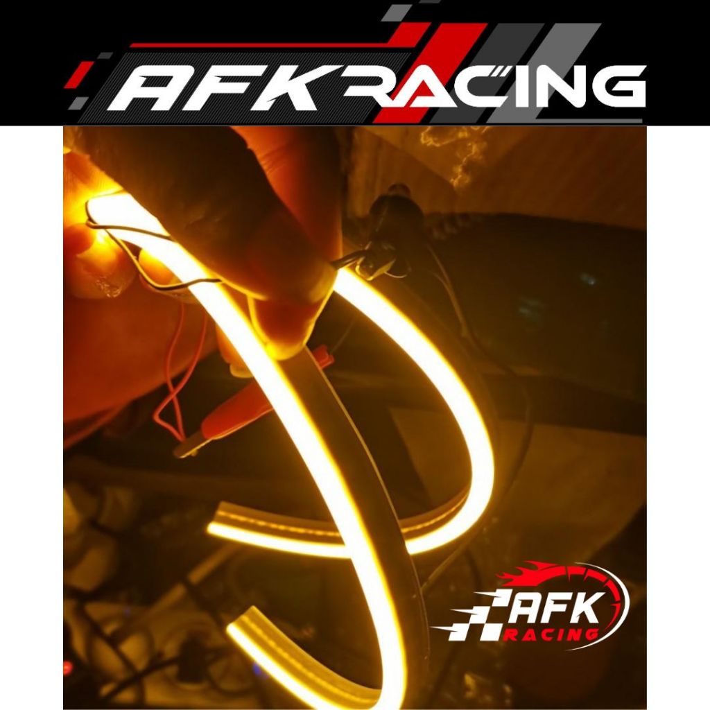 promo discount Led DRL Flexible 30cm Lampu Alis Neon Motor Mobil Warna Warni Diam dan Flash Universa