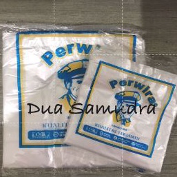 Order Sekarang BK11 Kantong 1 TALI ISI 1 PACK Plastik Kresek Perwira Kecil lebar 15  Putih Bening Tr