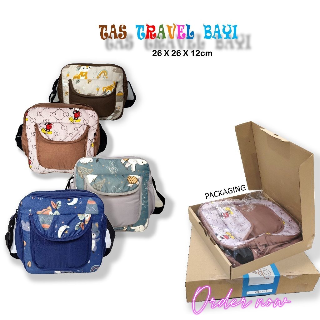 "NEW" Tas travel Bayi / Tas slempang / tas anak ukuran 27x25x12 ECER GROSIR