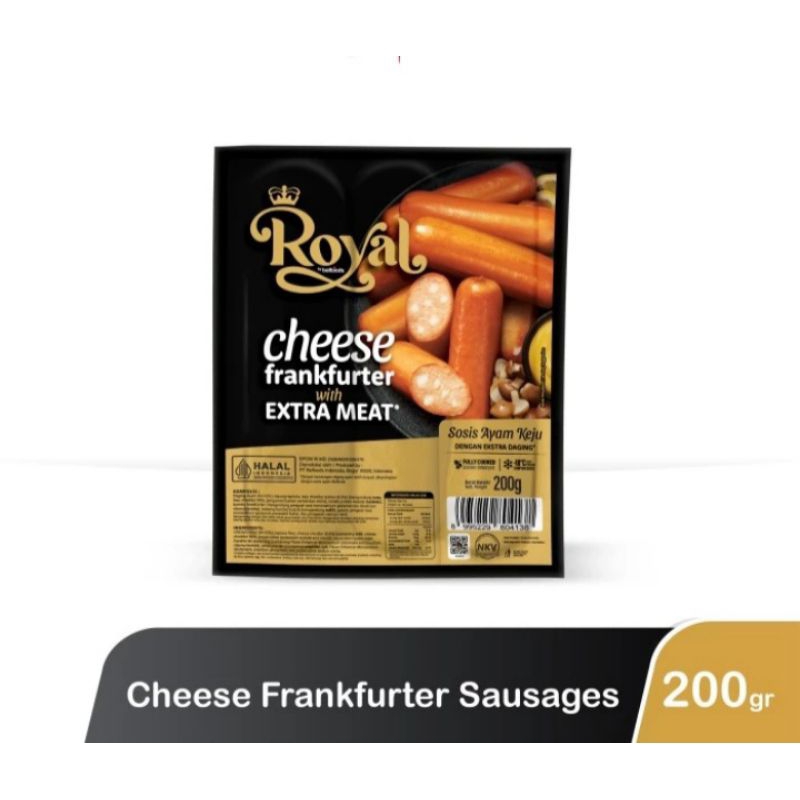 

RB Belfoods Royal Cheese Frankfurter with Extra Meat 200 gr (Halal)