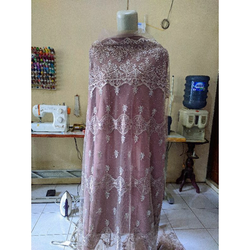 kain broklat, brokat organza
