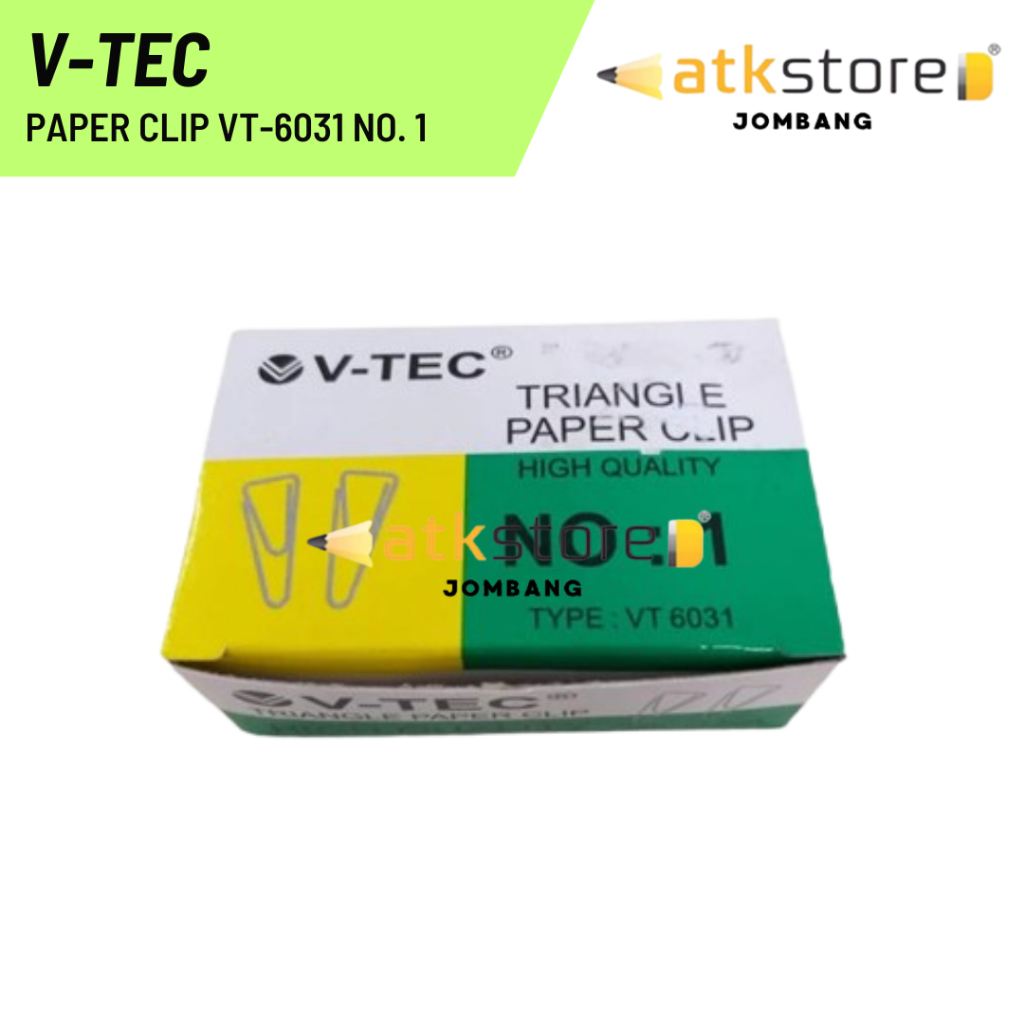 

V-TEC Triangle Paper Clip VT-6031 NO. 1 / Penjepit / Sudut Kertas / Triangle / Paper Clip Vtec