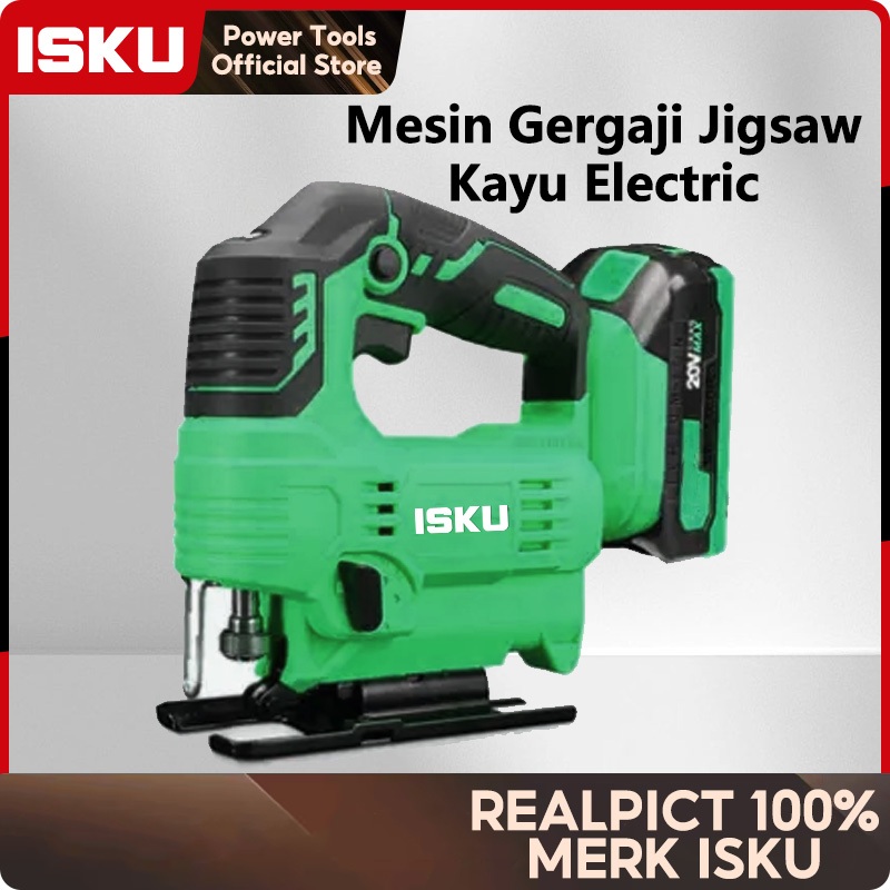 ISKU Mesin gergaji ukir tanpa sikat/Gergaji ukir/gergaji kayu multifungsi tanpa kabel gergaji mesin 