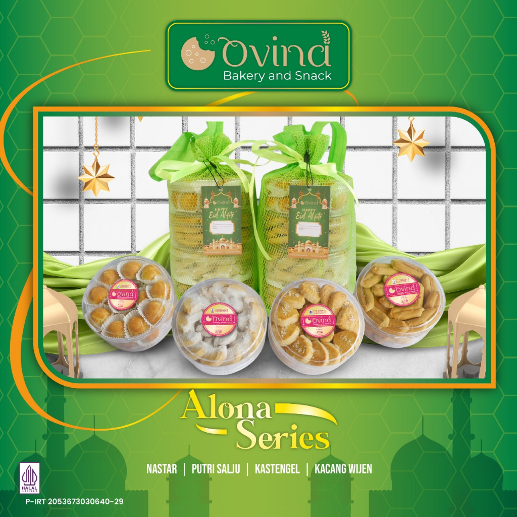 

paket alona hampers lebaran isi 4 toples kue