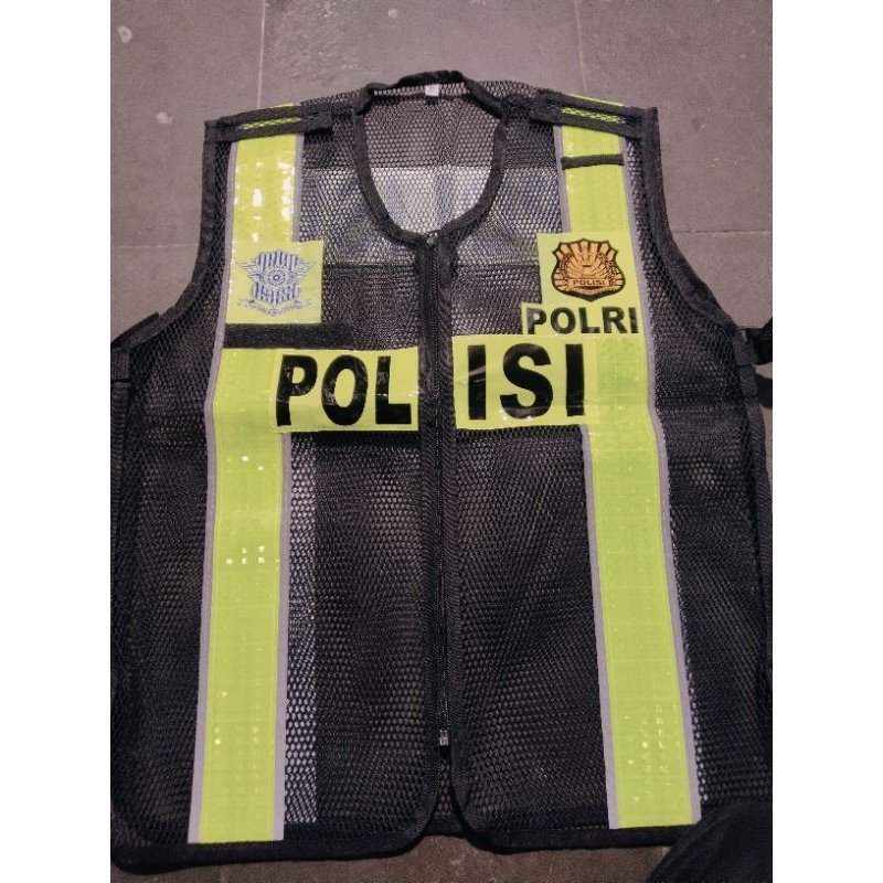 Rompi Polisi Jaring Korea Rompi Lis Hitam Lis hijau