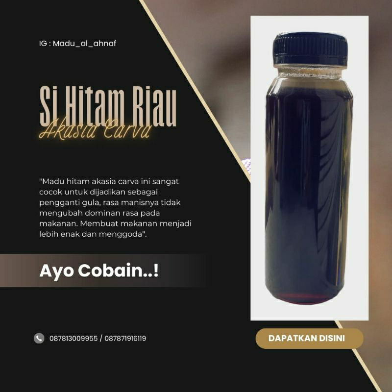 

Madu Hitam Riau kemasan 330gram