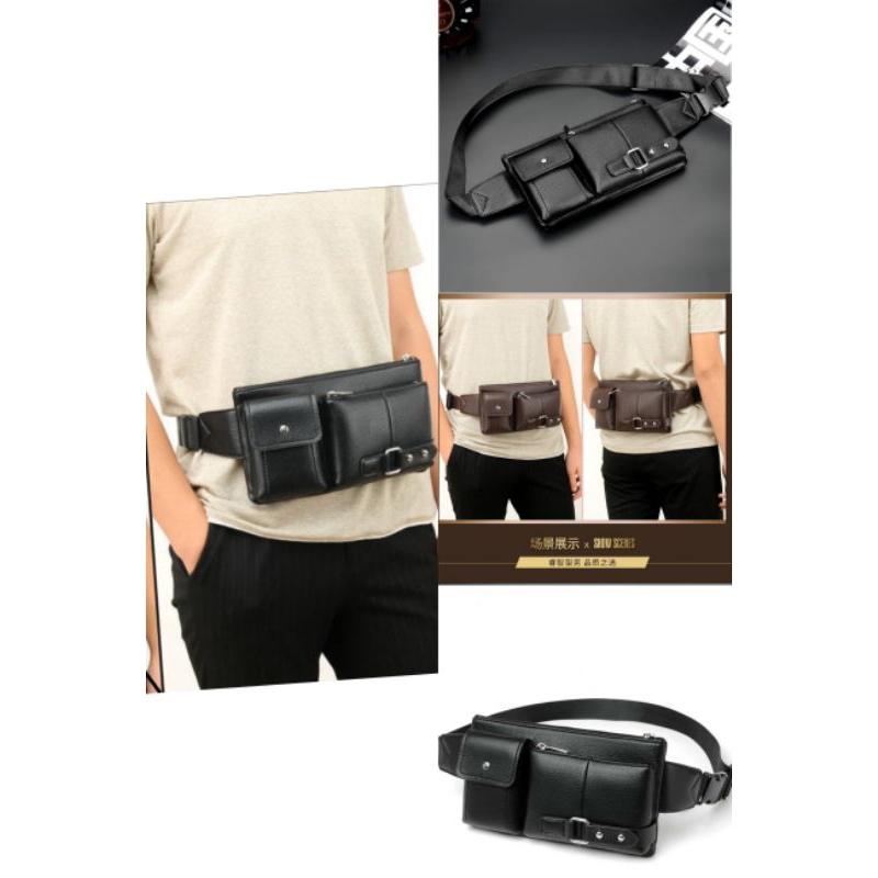 Tas Pinggang Pria Import bag Kulit tas