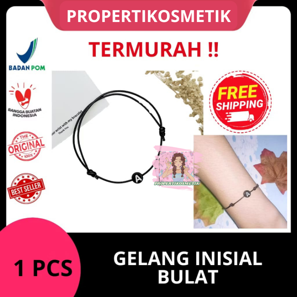 Gelang Couple Pasanga Inisial - Gelang Tangan Inisial Huruf Untuk Souvenir Pernikahan Pernikahan